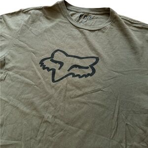 Fox Racing Men’s T-Shirt Size Large‎ Olive/Hunter Green Y2K Race wear Vintage